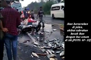 Bus Peserta Asal Aceh Jaya ke Medan Kecelakaan