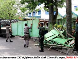 Asrama Kodim Aceh Timur di Langsa Ditertibkan  