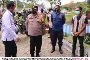 Wakapolda Aceh Tinjau Pos Operasi Ketupat Seulawah di Calang
