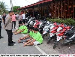 Polres Aceh Timur Gulung Lima Pelaku Curanmor