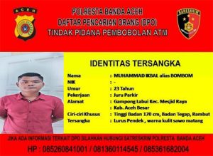 Polresta Sebar Foto Indentitas DPO Pembobol ATM