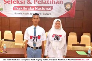 Putra/Putri Sabang dan Aceh Tengah Wakili Aceh Kibarkan Bendera di Istana Negara