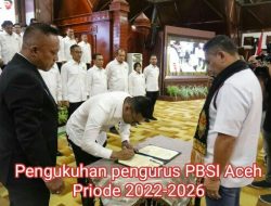 Kepengurusan PBSI Aceh 2022-2026 Dikukuhkan