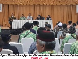 Delegasi Keuchik Aceh Jaya Silaturahmi ke Kemendesa PDTT RI