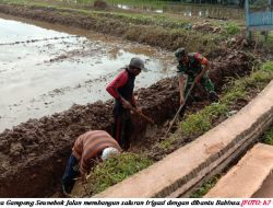 Warga Seunebok Jalan Buat Irigasi