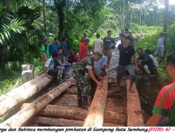 Sempat putus, Jembatan Batu Sumbang Dibangun Kembali