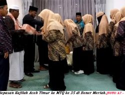 Bupati Lepas 52 Kafilah Aceh Timur ke MTQ XXXV di Bener Meriah