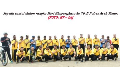 Polres Aceh Timur, Langsa dan Pijay Gelar Sepeda Santai