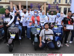 Ratusan Skuteris Aceh-Sumut Ikut Kontes Vespa di Lhokseumawe