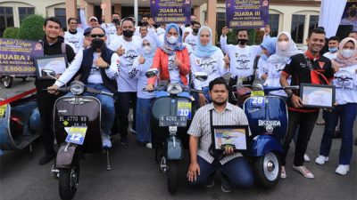 Ratusan Skuteris Aceh-Sumut Ikut Kontes Vespa di Lhokseumawe