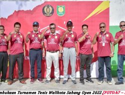 Turnamen Tenis Walikota Sabang Open 2022 Bergulir