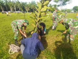 Pemko Langsa dan Kodim Aceh Timur Gotong Royong Rawat Taman Hutan Kota
