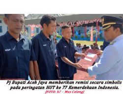 98 Napi Lapas Calang Dapat Remisi