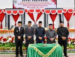 Walikota Sabang dan Wakil Hadiri Rapat Paripurna Pengumuman Akhir Masa Jabatan