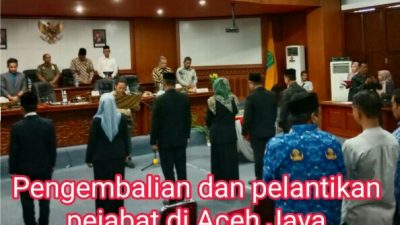 Pj Bupati Aceh Jaya Kembalikan Kadis ke Jabatan Semula