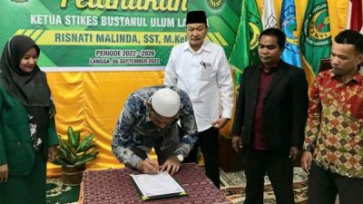 Ketua STIKes Bustanul Ulum Langsa Dilantik