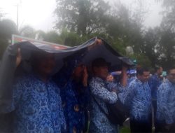 ASN Langsa Peringati HUT Korpri di Bawah Guyuran Hujan