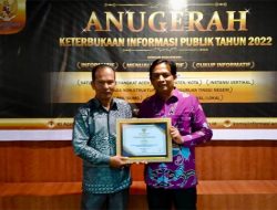 Pemko Sabang Raih Penghargaan Keterbukaan Informasi Publik 2022