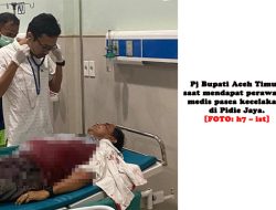 Pj Bupati Aceh Timur Kecelakaan di Pidie Jaya
