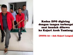 Kejati Aceh Ciduk Dua DPO Kejari Aceh Tamiang