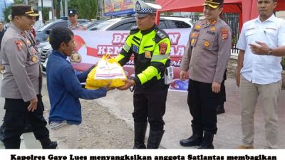 Ekonomi Sedang Sulit, Kapolres Bagikan Sembako