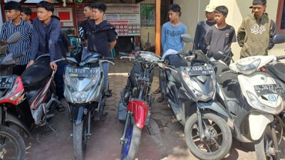 Polisi Gulung 20 Sepeda Motor Pembalap Liar