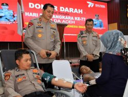 Polda Aceh Donor Darah Jelang HUT Bhayangkara