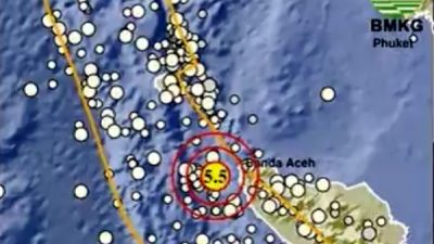 Malam Ini, Gempa Kuat Guncang Banda Aceh