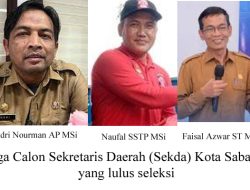 Ini 3 Nama Calon Sekda Sabang yang Lolos Seleksi