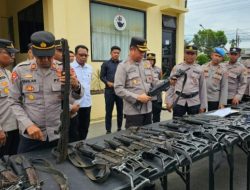 Kapolres Langsa Cek Senpi Jelang Pemilu 2024