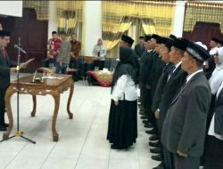 Pj Bupati Tamiang Lantik Kepsek & Datok Penghulu