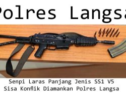 Polres Langsa Amankan Senpi SS1 V5 Sisa Konflik