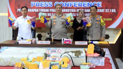 Januari, Polda Aceh Ringkus 59 Bandit Narkotika