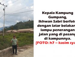 Kampung Gumpang Pasang Lampu Penerangan Jalan