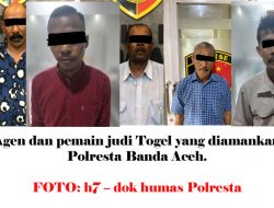 Bandar dan Penjudi Togel di Banda Aceh Diringkus