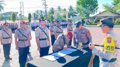 Polres Aceh Timur Ganti 3 Kasat dan 4 Kapolsek
