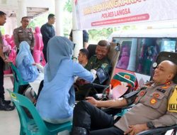 Donor Darah Hari Bhayangkara di Polres Langsa