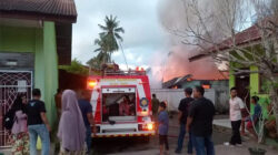 Jelang Berbuka, 3 Rumah di Tualang Baro Terbakar