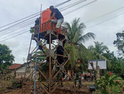 Satgas TMMD Pasang Tandon Air Bersih