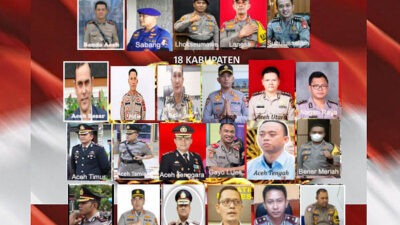 Ini Daftar Kapolres di 23 Kabupaten/Kota di Aceh