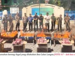 Bea Cukai Langsa Musnahkan Barang Ilegal