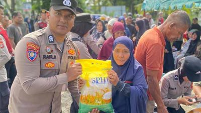 Ditbinmas Polda Aceh Salur 1,5 Ton Beras Murah