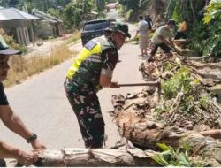 Peduli Lingkungan, Koramil Rantau Gotong Royong Bersama Warga