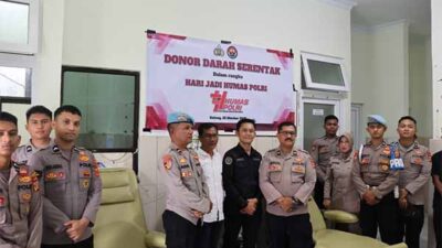 Hari Jadi ke 74 Humas Polri, Polres Sabang Donor Darah