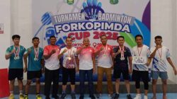 PB Bhayangkara Polres Sabang Jawara Turnamen Bulutangkis Forkopimda Cup 2025
