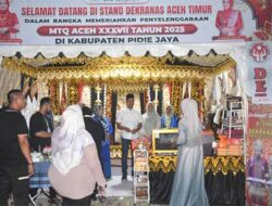 Stand Dekranasda Aceh Timur Dilirik Pengunjung MTQ Aceh di Pidie Jaya