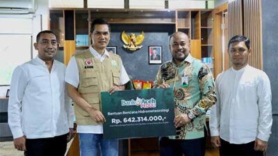 Bank Aceh Peduli Salurkan Rp642 Juta untuk Penanganan Bencana di Aceh