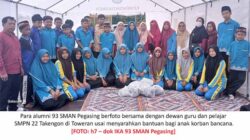 Alumni 93 SMA Pegasing Bantu Perlengkapan Sekolah bagi Anak Korban Bencana di ke SMPN 22 Toweran