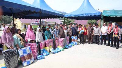 Korban Bencana di Ketambe dapat Bantuam 300 Kasur dari Kapolda Aceh