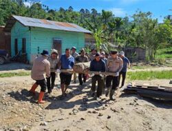 Polres Gayo Lues Bantu Warga Bangun 4 Jembatan Gantung